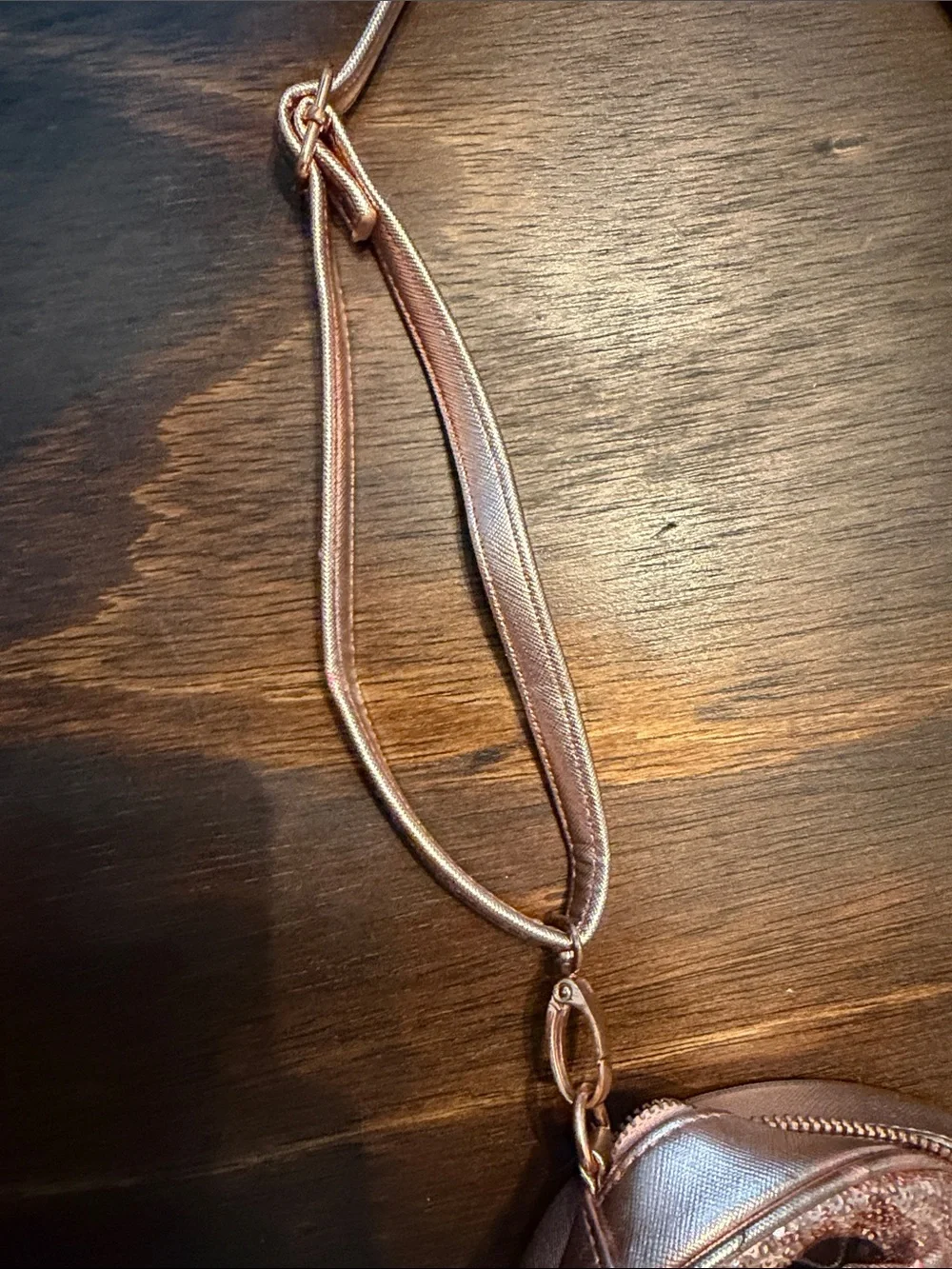 Disney Rose Gold Sequin Minnie Mouse Crossbody Bag
